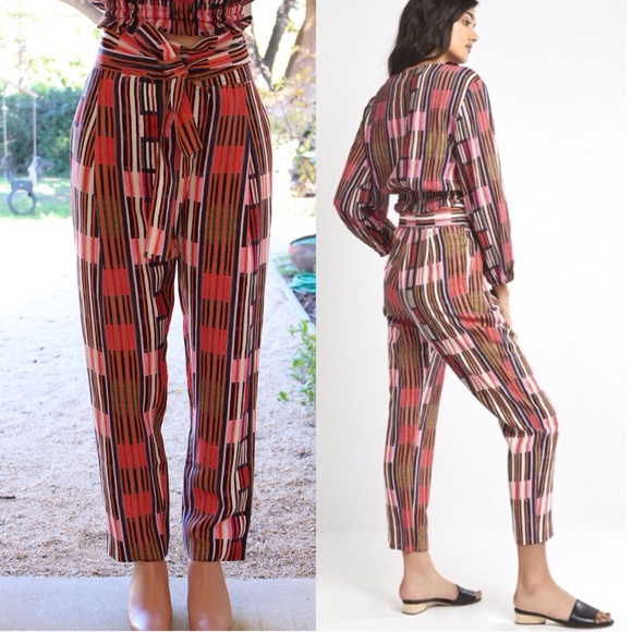 Apiece Apart Isa Wrap Pant in Borderline Print - Picture 3 of 11